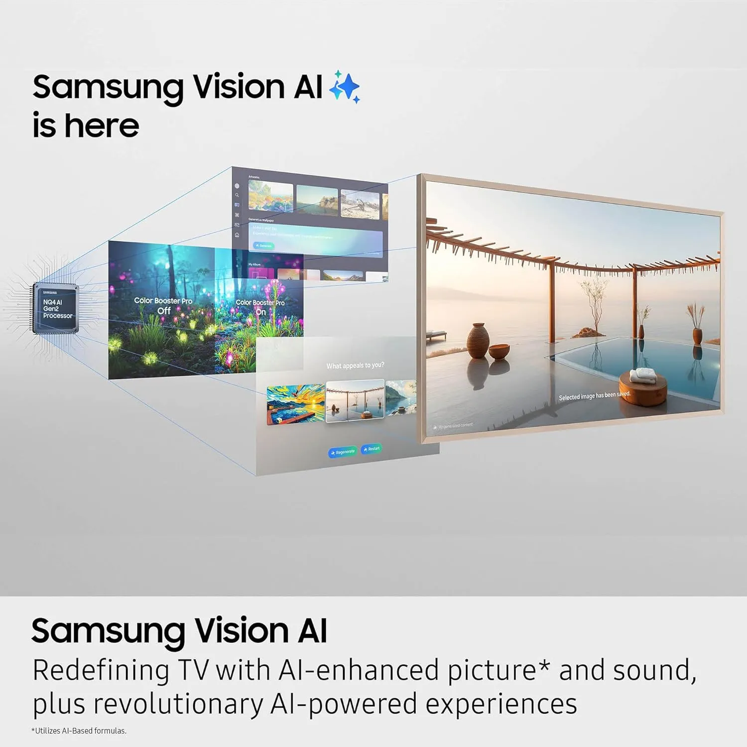 SAMSUNG 55-Inch Class The Frame LS03F 4K QLED Smart TV (2025 Model) Modern Frame Design, NQ4 AI Gen2 Processor, Art Mode, Artful Picture Quality, Samsung Vision AI, Alexa Built-in