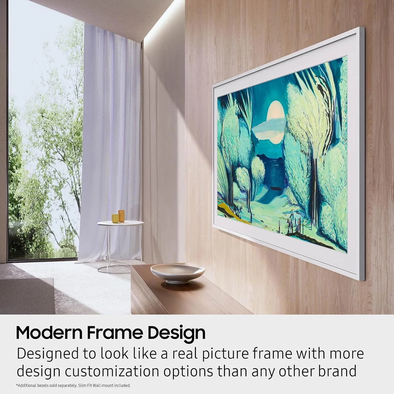 SAMSUNG 55-Inch Class The Frame LS03F 4K QLED Smart TV (2025 Model) Modern Frame Design, NQ4 AI Gen2 Processor, Art Mode, Artful Picture Quality, Samsung Vision AI, Alexa Built-in