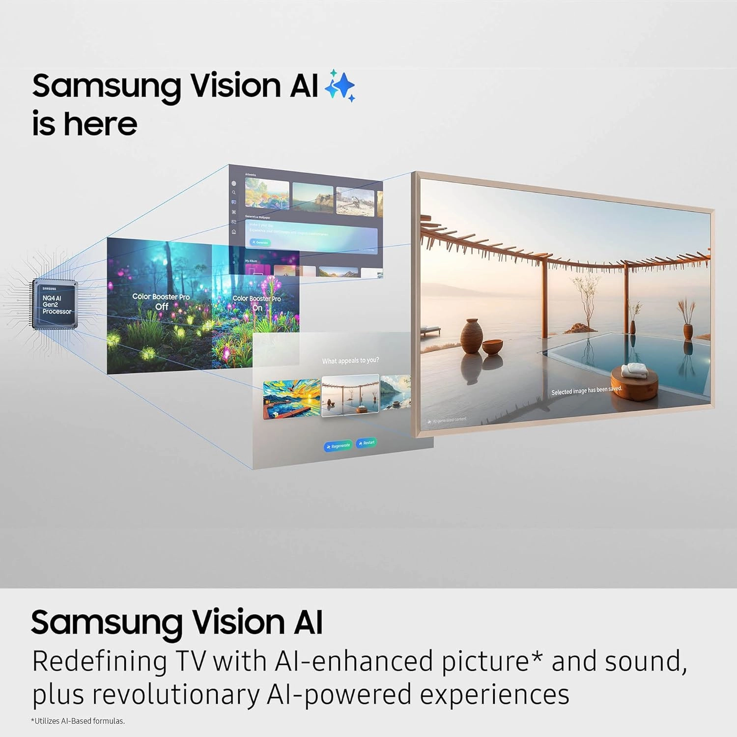SAMSUNG 65-Inch Class The Frame LS03F 4K QLED Smart TV (2025 Model) Modern Frame Design, NQ4 AI Gen2 Processor, Art Mode, Artful Picture Quality, Samsung Vision AI, Alexa Built-in