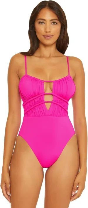 Santorini Shirred Front Sarai One-Piece Pink Flambe SM