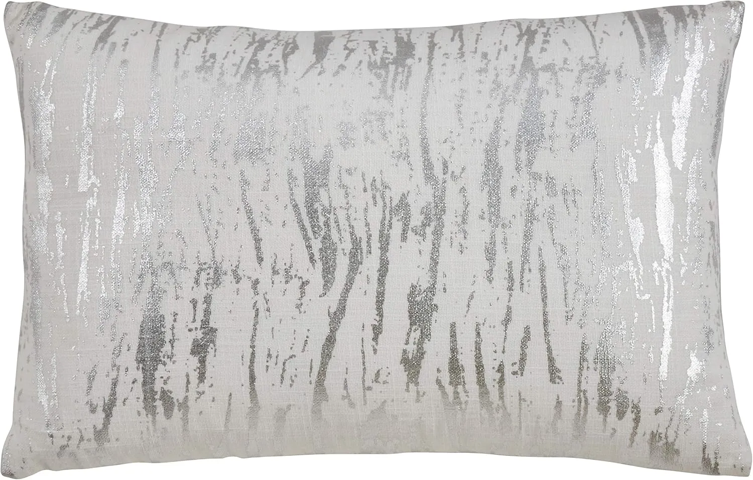 SARO LIFESTYLE Loretta Collection Cotton Down Filled Throw Pillow, 14" x 22", Silver