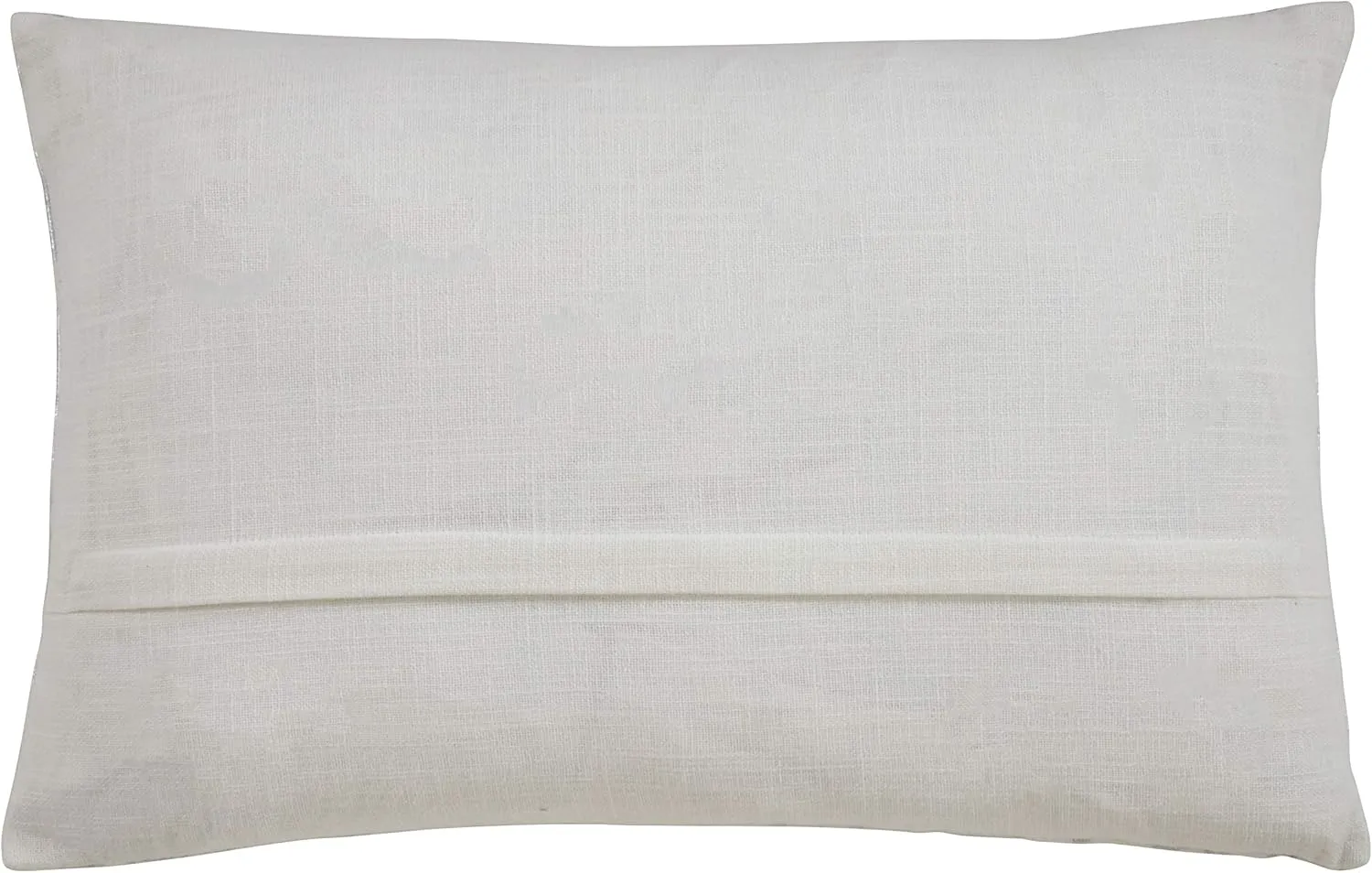 SARO LIFESTYLE Loretta Collection Cotton Down Filled Throw Pillow, 14" x 22", Silver