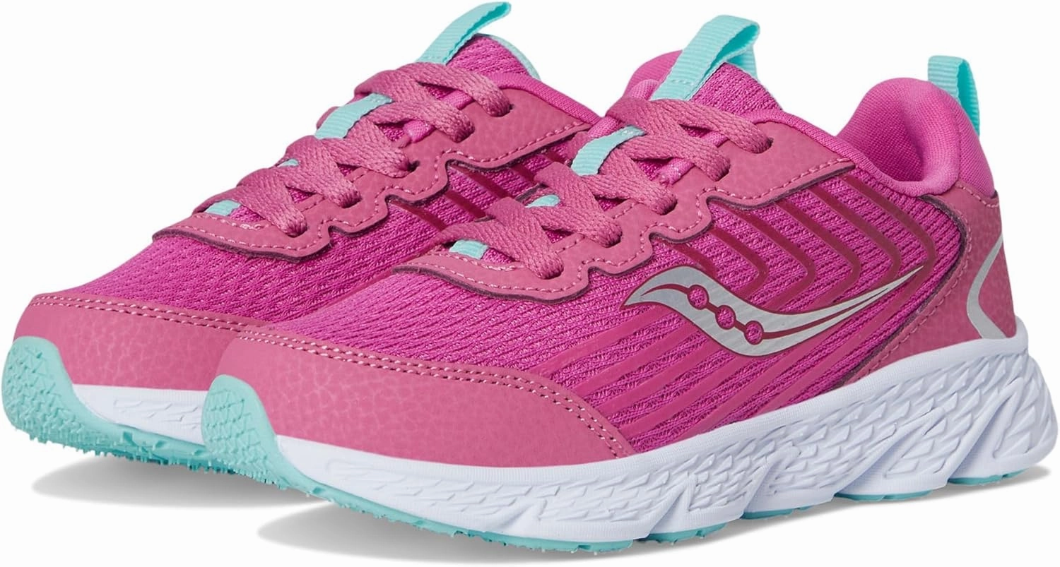 Saucony Wind 3.0 (Little Big Kid) Sneaker, Pink, 1.5 Wide US Unisex