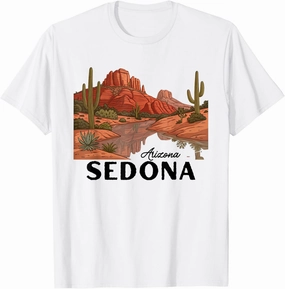 Sedona Arizona Desert Landscape Cactus Art Southwest Nature T-Shirt