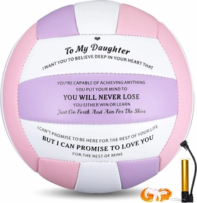 Senior Volleyball Gifts for Daughter Stepdaughter Women Volley Lite Volleyball, Soft Touch Molten Pink Ball Gifts for Daughter,Volleyballs for Outdoor Indoor Beach Training Practice