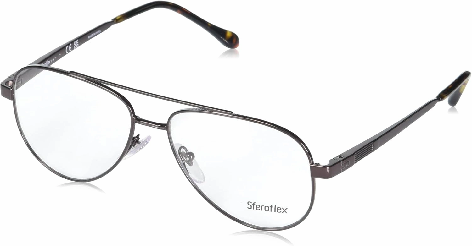 Sferoflex Men's Sf2297 Aviator Prescription Eyewear Frames