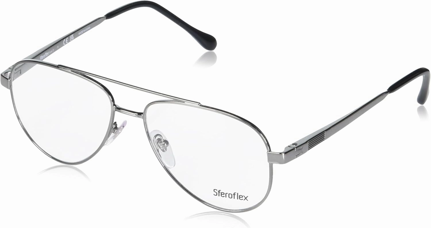 Sferoflex Men's Sf2297 Aviator Prescription Eyewear Frames