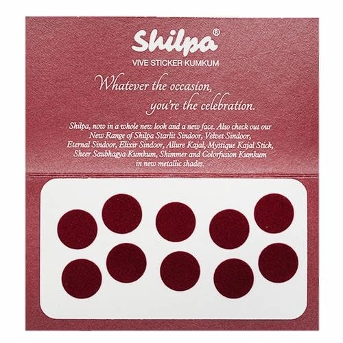 Shilpa Vive Sticker bindi- Deep Red (2.5)..HUMARABAZAR...