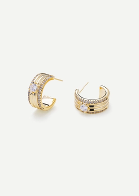 Shimmer Hoop Earrings