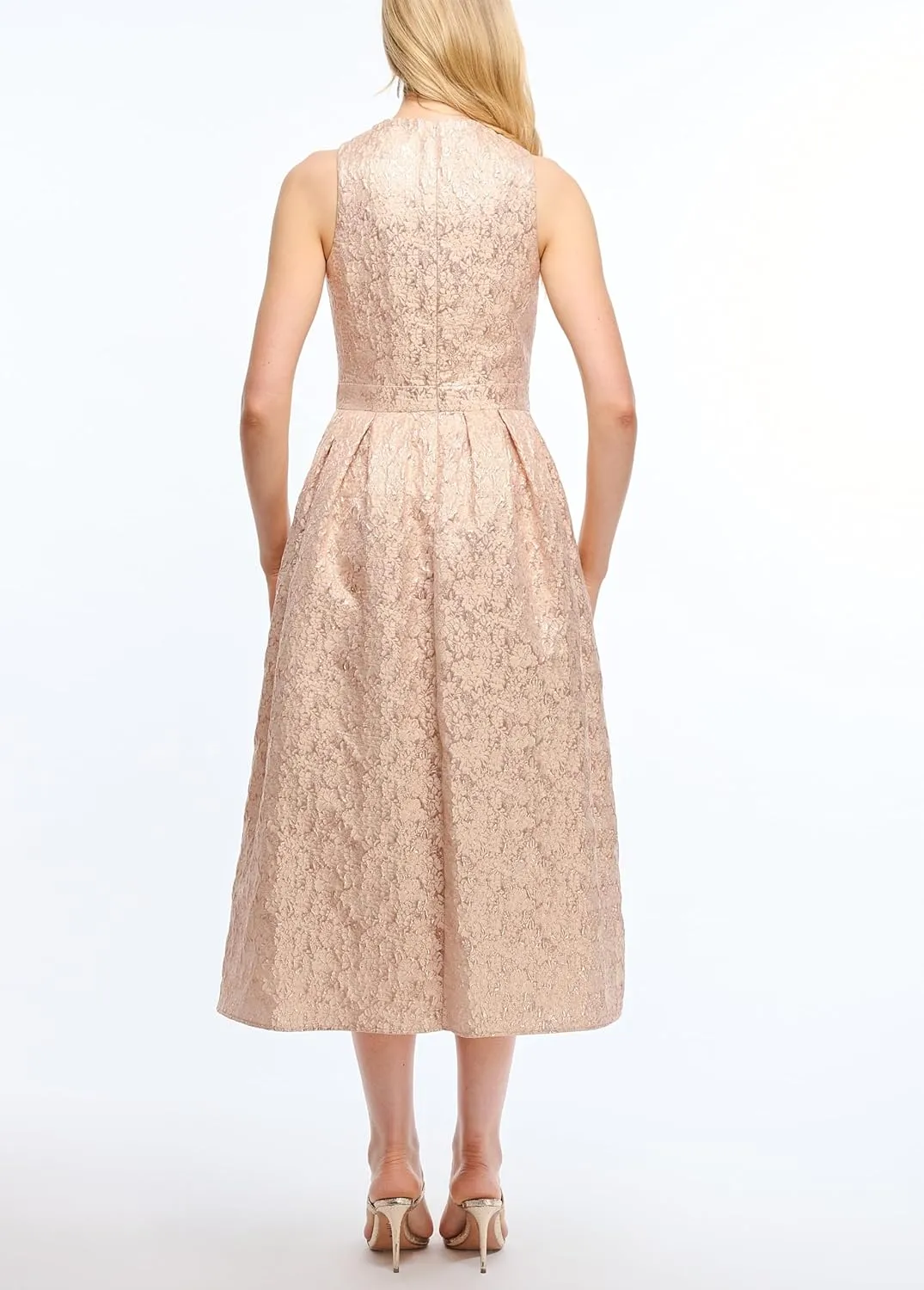 Shoshanna Women's Midnight Rose Gold Embossed Jacquard Ivanna Dress