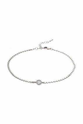 Silver Single Crystal Chain Ankle