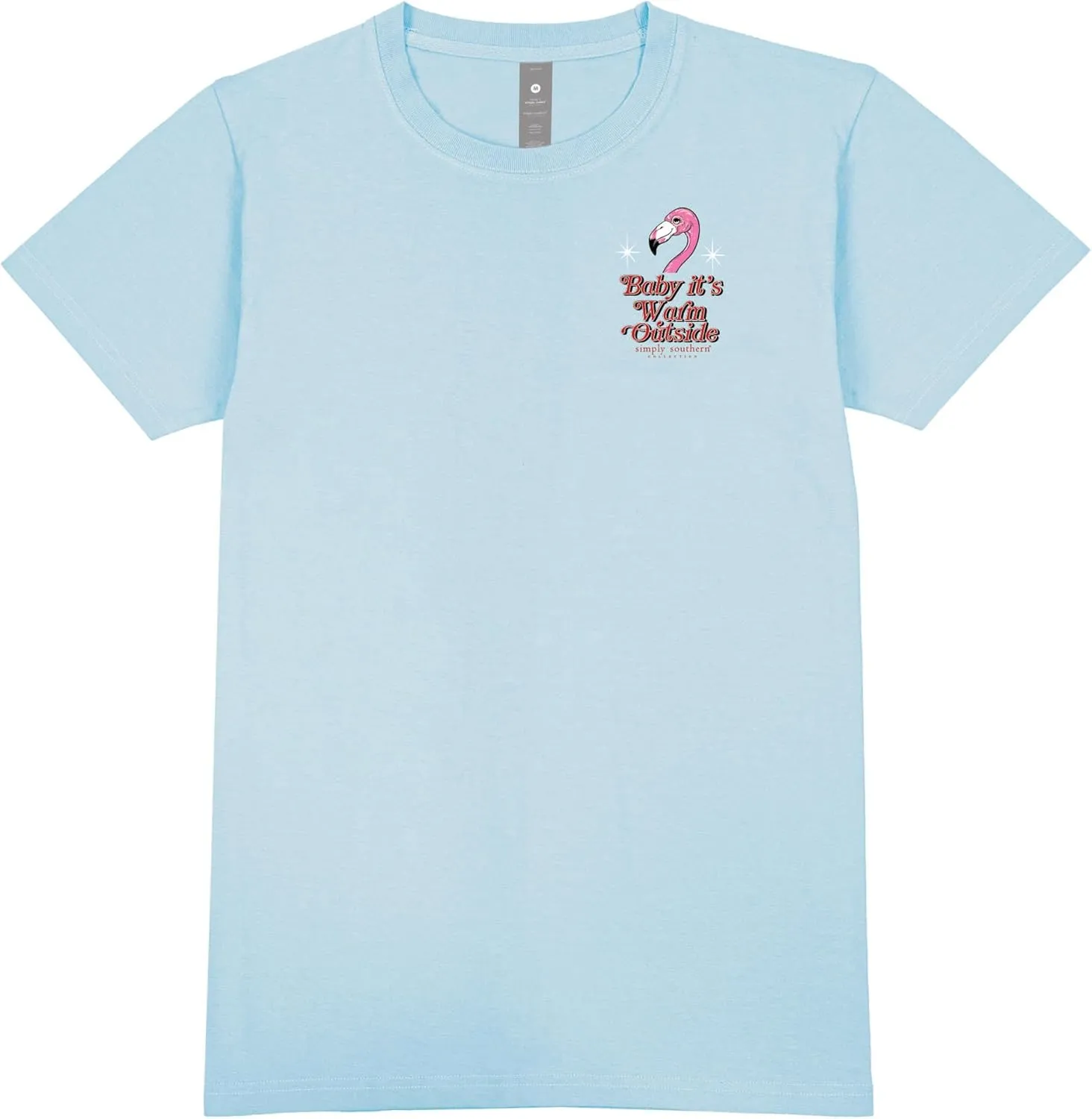 Simply Southern Baby It's Warm Outside - Flamingo - Christmas - Youth T-Shirt