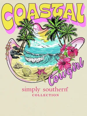 Simply Southern Coastal Cowgirl - Hat - Beach - Adult T-Shirt