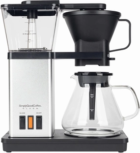 SimplyGoodCoffee Coffee Maker / Coffee Machine. 8 Cup Automatic Drip Pour Over Coffee Brewer. Easy To Use, Durable Stainless, Gold Cup Standard