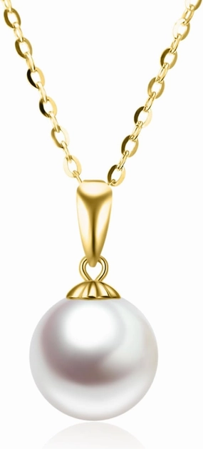 SISGEM 10K Gold Freshwater Cultrued Pearl Pendant and Chain Necklaces for Women, 16 1 1 inches