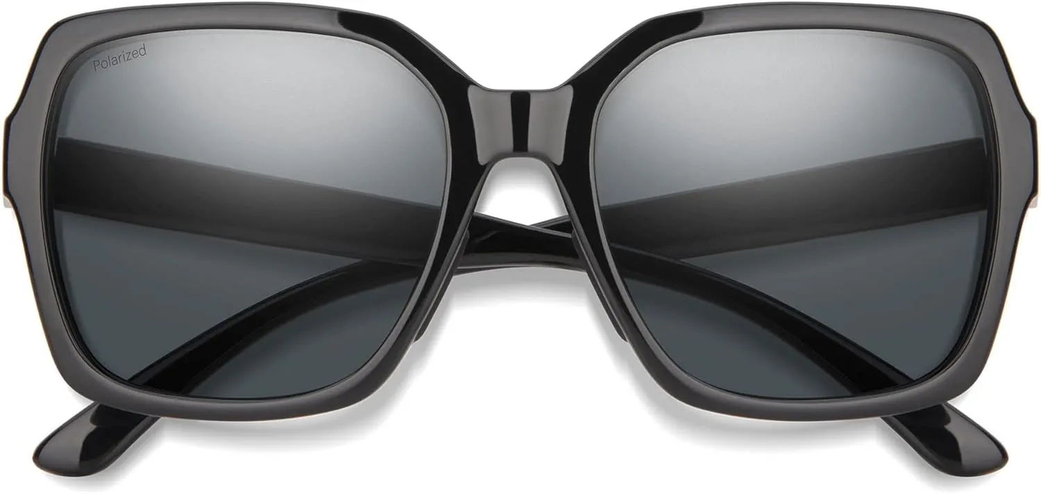 Smith Flare Sunglasses, Matte Black/chromapop Polarized Gray Green, one Size
