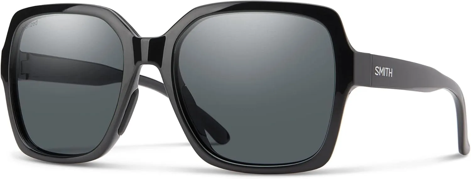 Smith Flare Sunglasses, Matte Black/chromapop Polarized Gray Green, one Size