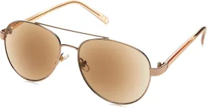 Sofia Vergara x Foster Grant womens Carmen Full Lens Sunreaders® Reading Glasses, Shiny Bronze, 57 mm US