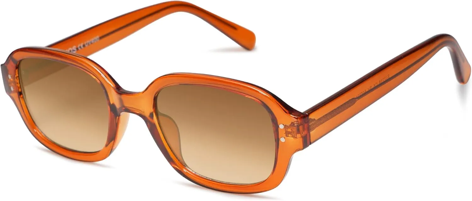 SOJOS Rectangle Sunglasses for Women Vintage Trendy Outdoor Travel Sun Glasses Square Frame SJ2218