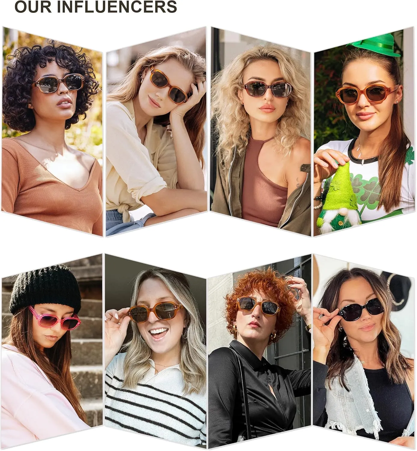 SOJOS Rectangle Sunglasses for Women Vintage Trendy Outdoor Travel Sun Glasses Square Frame SJ2218