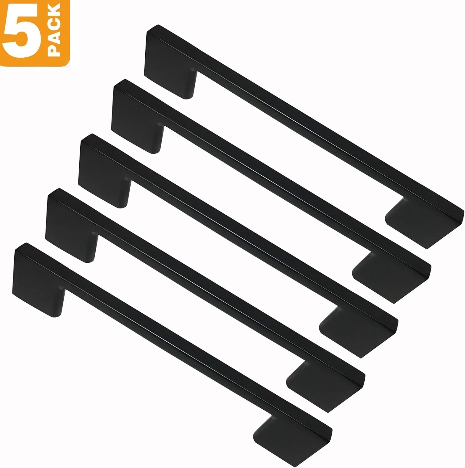 Southern Hills 5pc Matte Black Cabinet Pulls 3.75 inch (96mm) Black Handles for Cabinets, Kitchen Cabinet Handles Black - Dresser Pull, Matte Black Drawer Pulls, Vanity Cabinet Hardware, Door Pulls