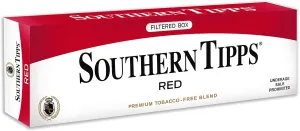 SOUTHERN TIPPS Red Herbal Cigarettes Carton (200 Sticks) – Tobacco & Nicotine-Free | Smooth, Satisfying Cigarette Alternative| Premium Herbal Blend for Realistic Smoking Experience | Pack of 10