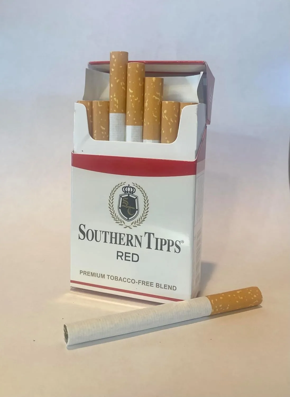 SOUTHERN TIPPS Red Herbal Cigarettes Carton (200 Sticks) – Tobacco & Nicotine-Free | Smooth, Satisfying Cigarette Alternative| Premium Herbal Blend for Realistic Smoking Experience | Pack of 10