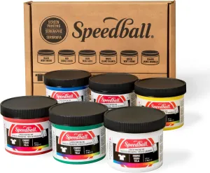 Speedball 4504W Fabric Screenprinting Ink Set