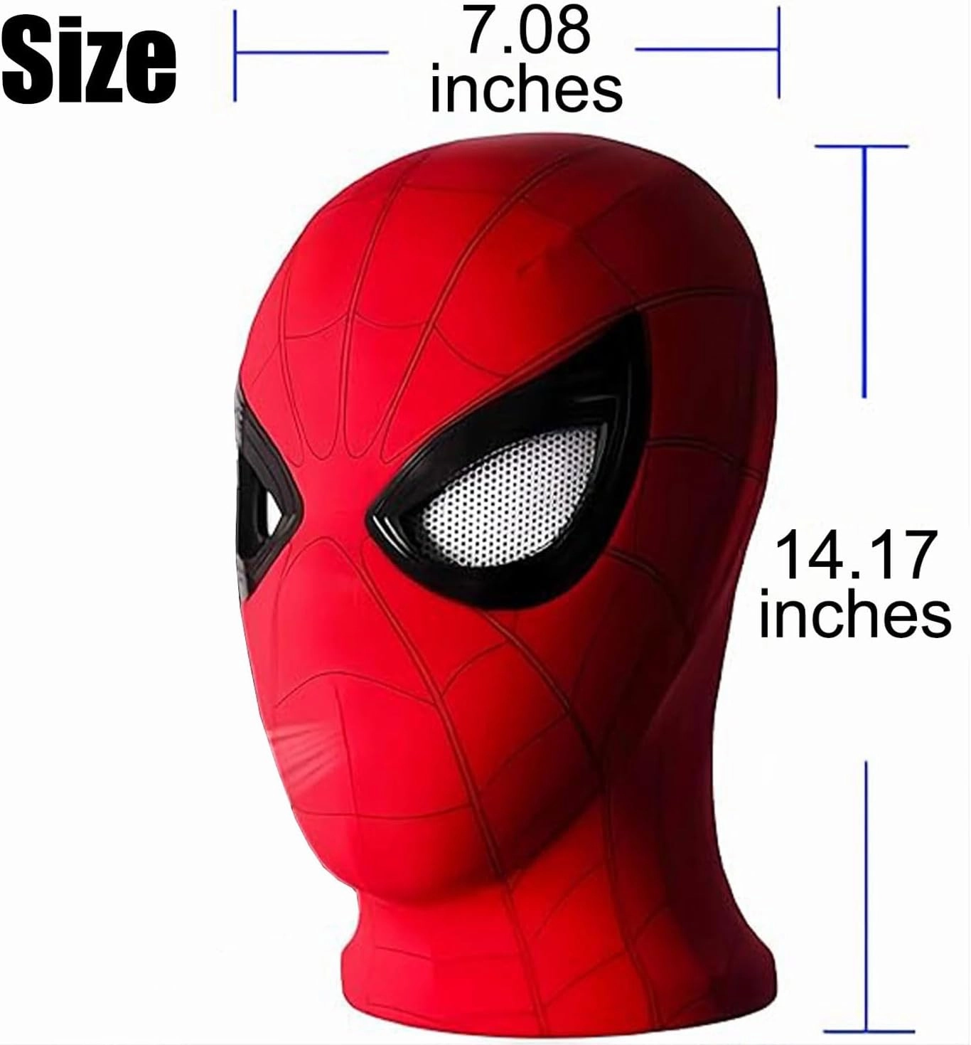 Spider Hero Mask with Moving Eyes, Realistic Spider Mask Costume for Cosplay, Birthdays Gift for Kids/Adults