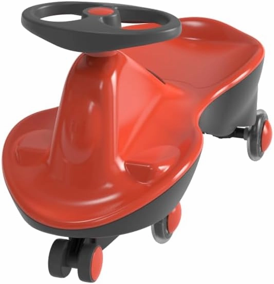 Sports Series LED Wheeled Swing car, Come Fully Assembled! (Passion Red)