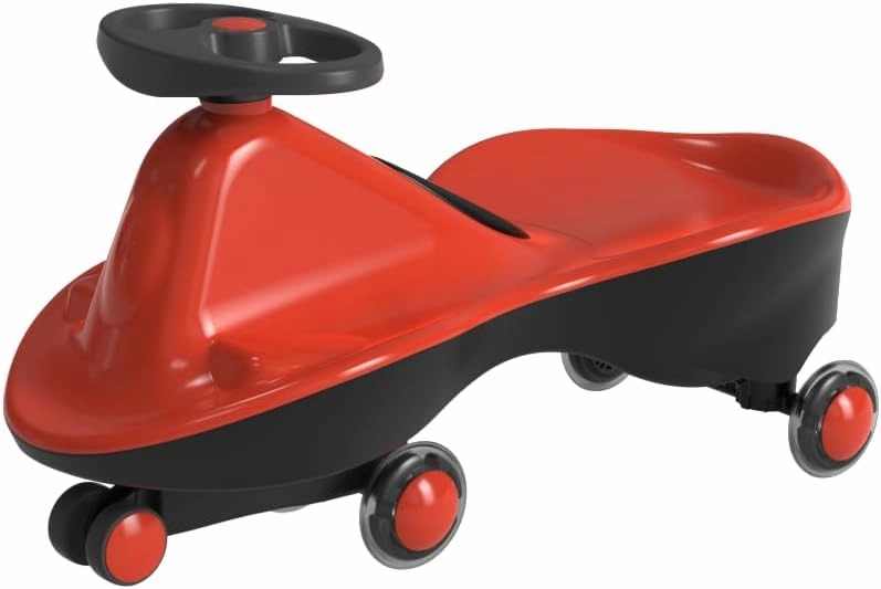 Sports Series LED Wheeled Swing car, Come Fully Assembled! (Passion Red)
