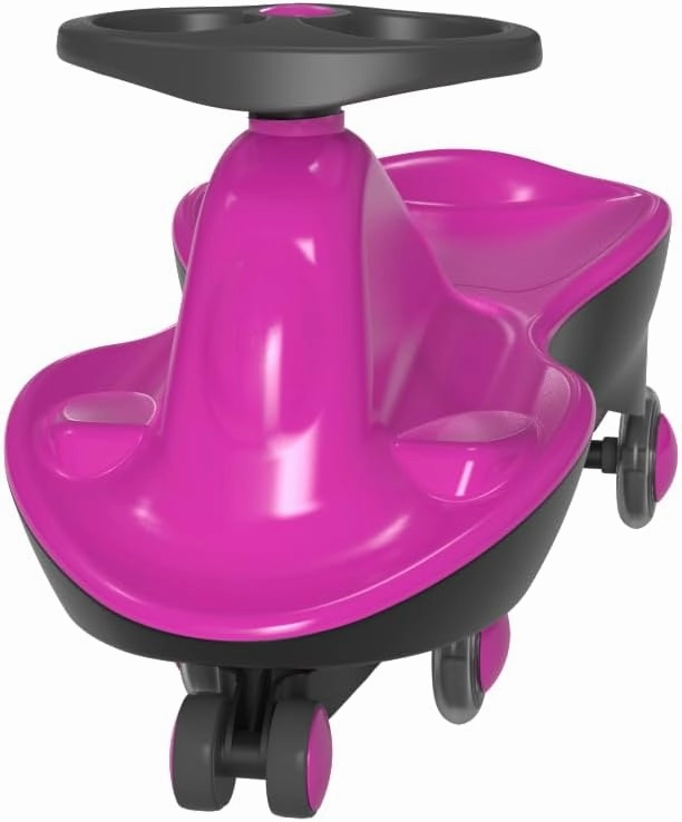 Sports Series LED Wheeled Swing car, Come Fully Assembled! (Vibrant Pink)
