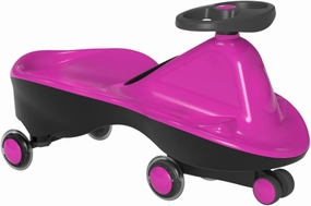 Sports Series LED Wheeled Swing car, Come Fully Assembled! (Vibrant Pink)