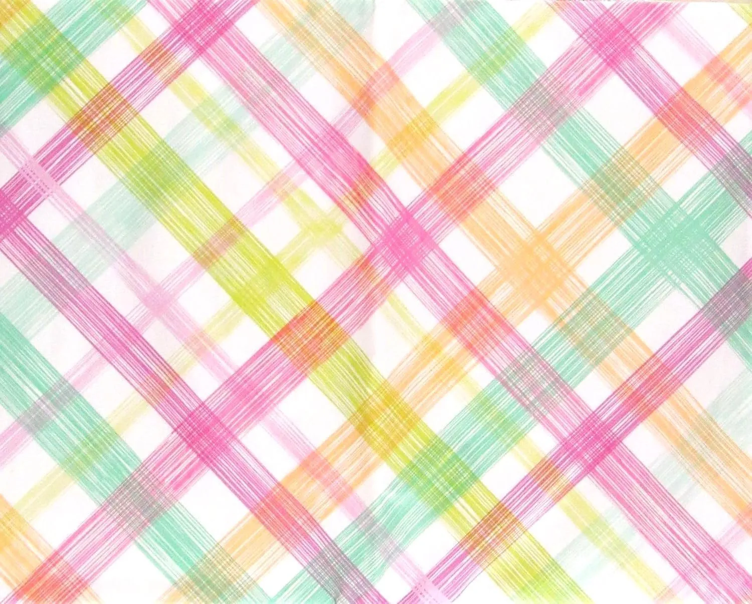 Spring Fling Vinyl Flannel Back Tablecloth - Colorful Brush Stroke Plaid (52" x 52" Square)