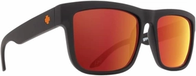 Spy Optic Discord Sunglasses Dale Jr Matte Black with HAPPY GRAY GREEN WITH ORANGE SPECTRA MIRROR Lens