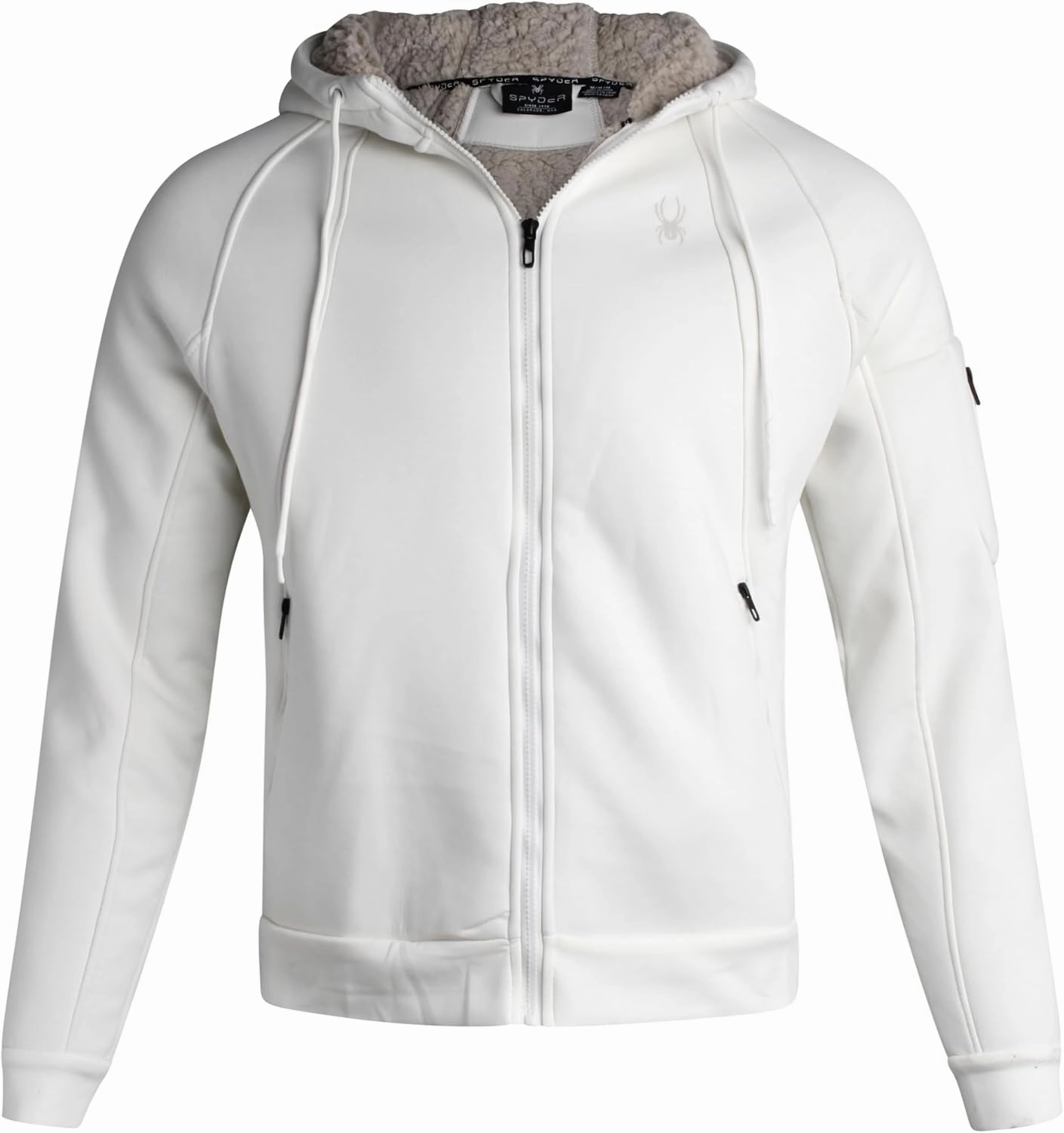 Spyder Men's Hoodie - Sherpa Lined Fleece Zip Up Jacket with ThermoWeb Insulation - Warm Outerwear Hoodies for Men (S-XXL)