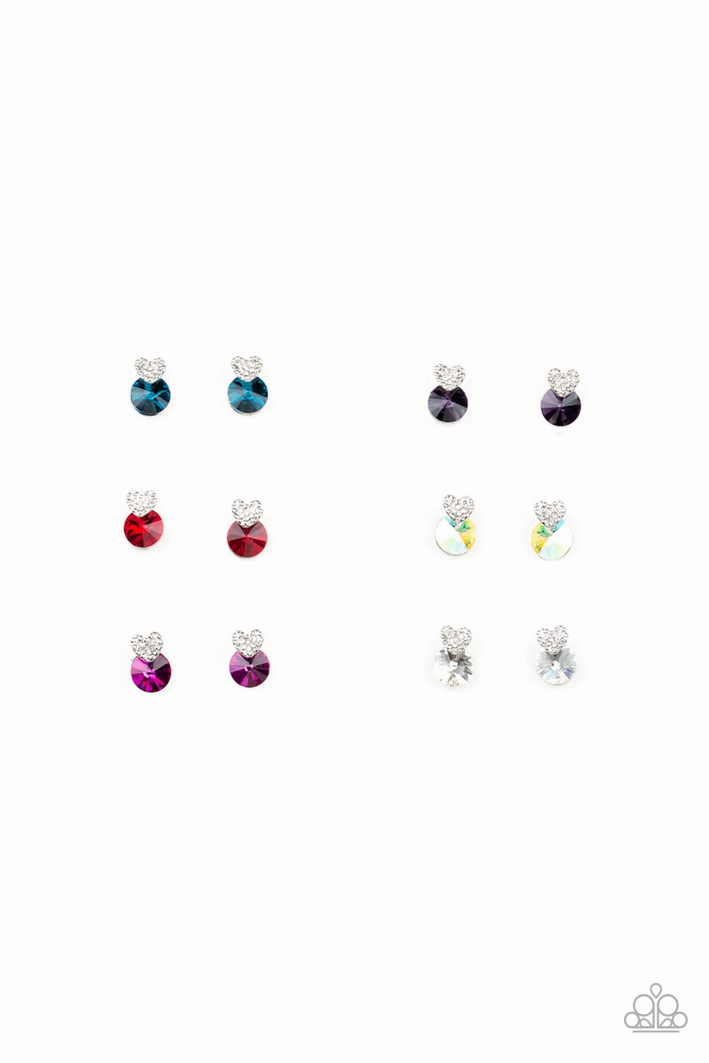Starlet Shimmer Heart Over Gem Earring