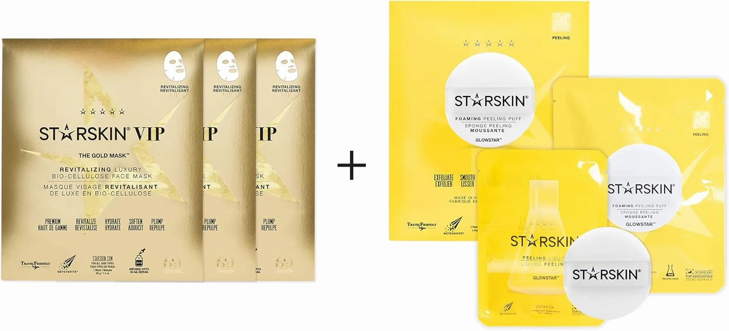 STARSKIN 3 pack THE GOLD MASK   1 free GLOWSTAR