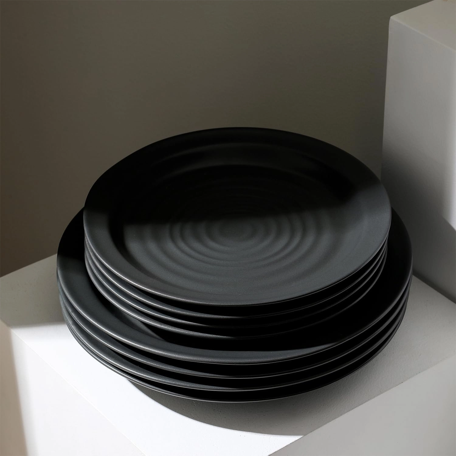 Stone Lain Orbit 12-Piece Dinnerware Set Stoneware, Charcoal