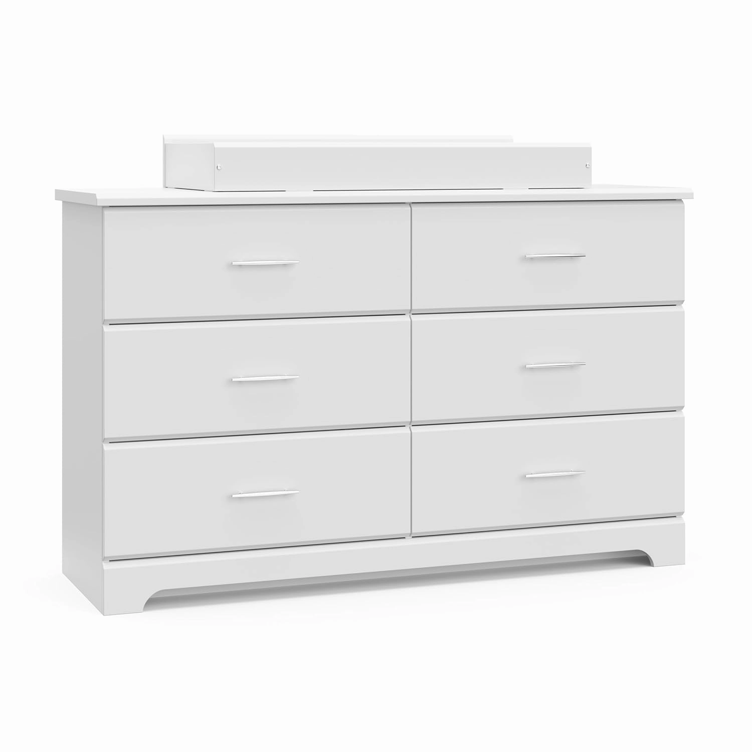 Storkcraft Brookside 6 Drawer Double Dresser (White) – GREENGUARD Gold Certified, Dresser For Nursery, Kids, Chest Of Drawers