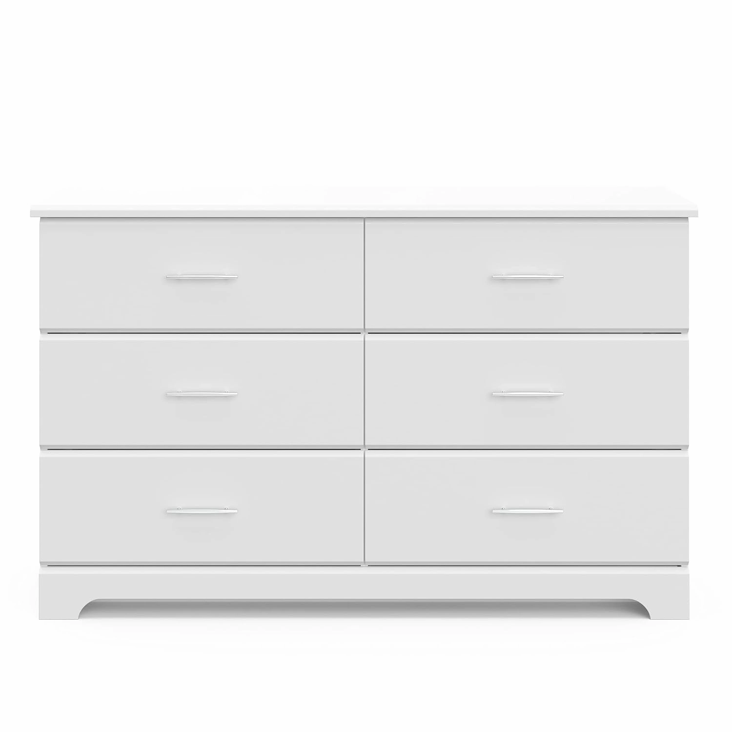 Storkcraft Brookside 6 Drawer Double Dresser (White) – GREENGUARD Gold Certified, Dresser For Nursery, Kids, Chest Of Drawers