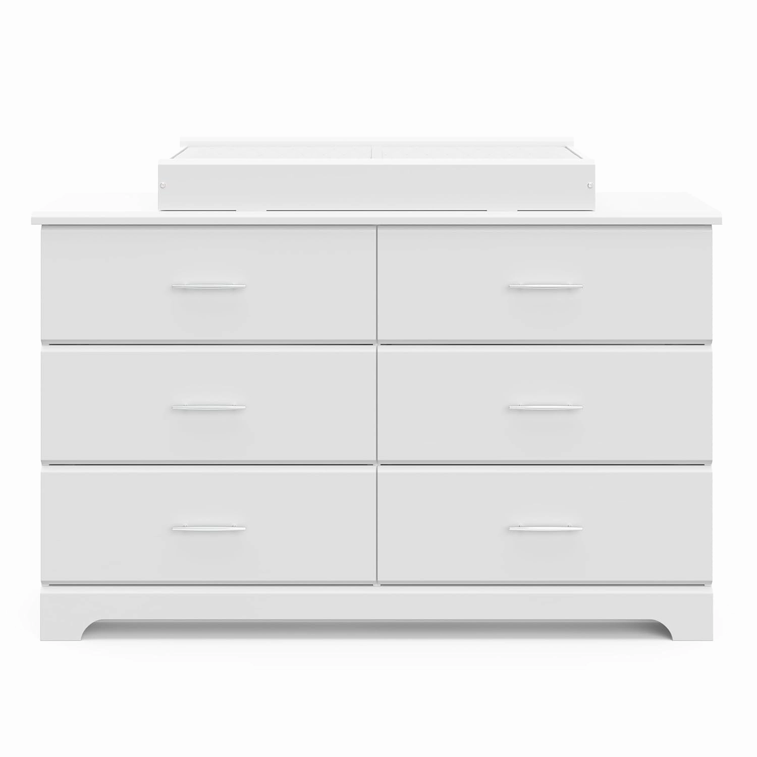 Storkcraft Brookside 6 Drawer Double Dresser (White) – GREENGUARD Gold Certified, Dresser For Nursery, Kids, Chest Of Drawers