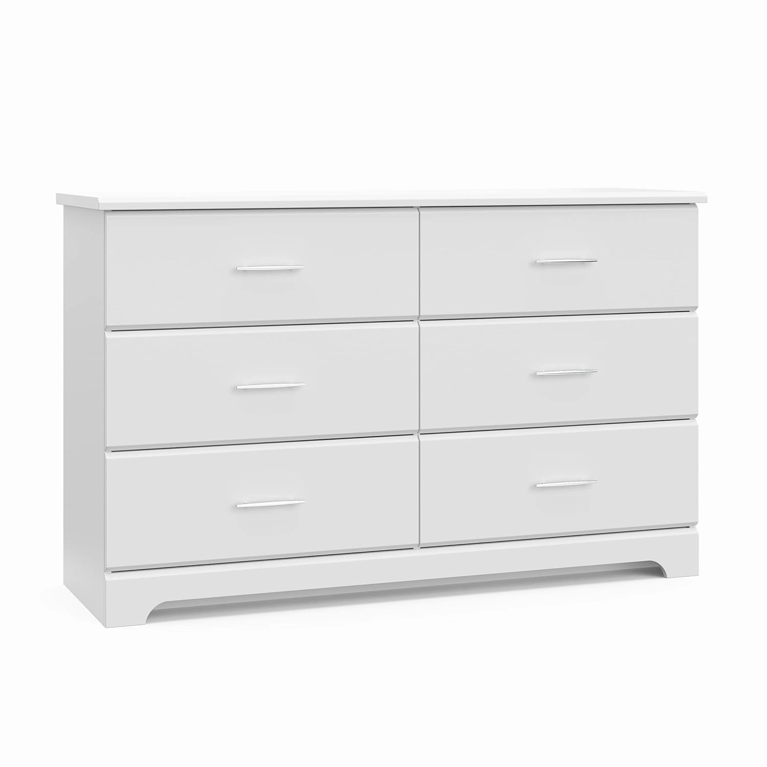 Storkcraft Brookside 6 Drawer Double Dresser (White) – GREENGUARD Gold Certified, Dresser For Nursery, Kids, Chest Of Drawers