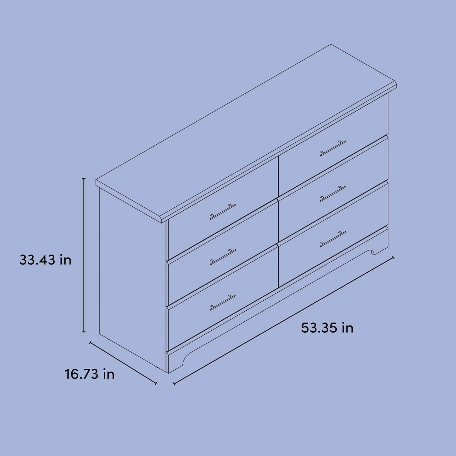 Storkcraft Brookside 6 Drawer Double Dresser (White) – GREENGUARD Gold Certified, Dresser For Nursery, Kids, Chest Of Drawers