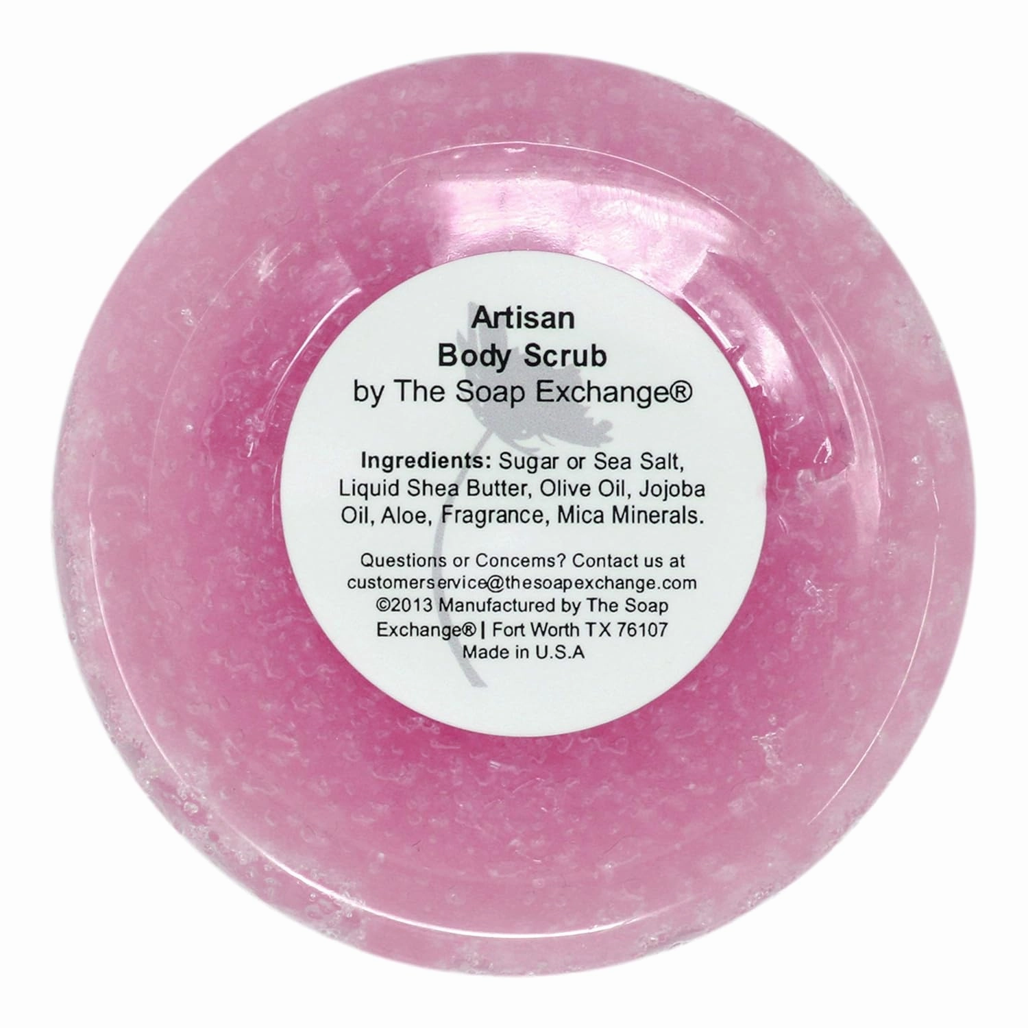 Sugar Body Scrub - Strawberries & Champagne Scent - Hand Crafted 8 fl oz / 240 ml Natural Artisan Skin Care, Shea Butter, Exfoliate, Moisturize, & Protect. Made in the USA.