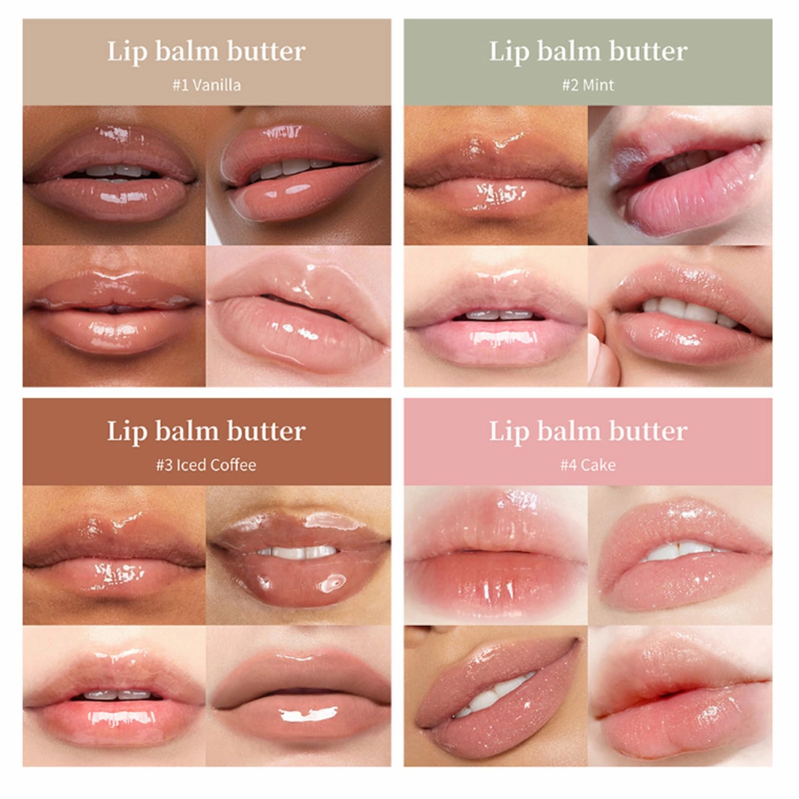 Summer Special Lip Balm, Summer Special Lip Butter Balm 4 Color Lip Butter Balm for Hydration & Shine summer lip balm mini for Shine Hydration Sheer Tinted Soothing Lip Care (Cake 2PCS)