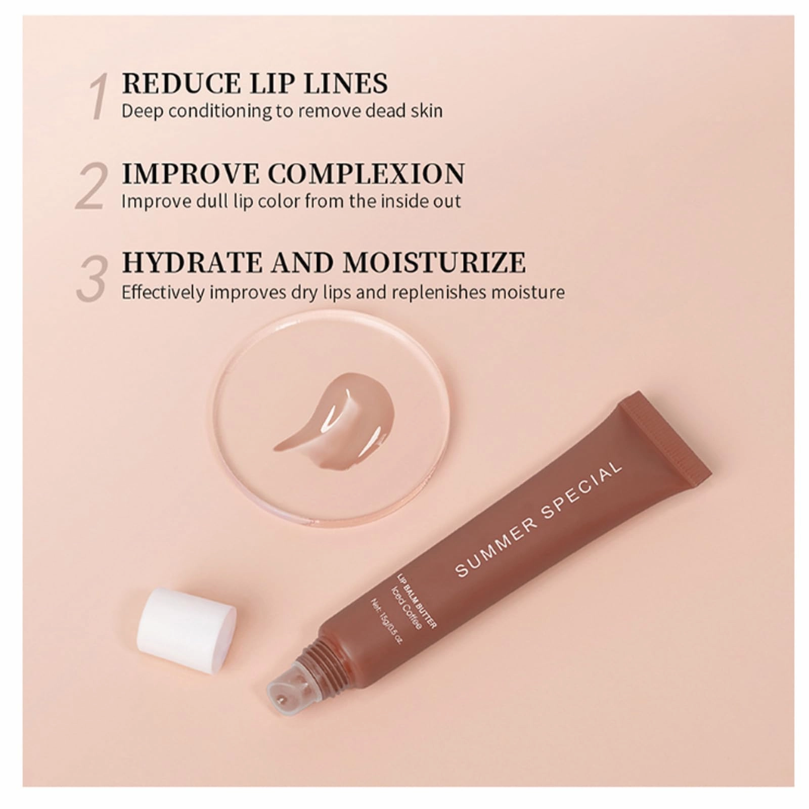 Summer Special Lip Balm, Summer Special Lip Butter Balm 4 Color Lip Butter Balm for Hydration & Shine summer lip balm mini for Shine Hydration Sheer Tinted Soothing Lip Care (Cake 2PCS)