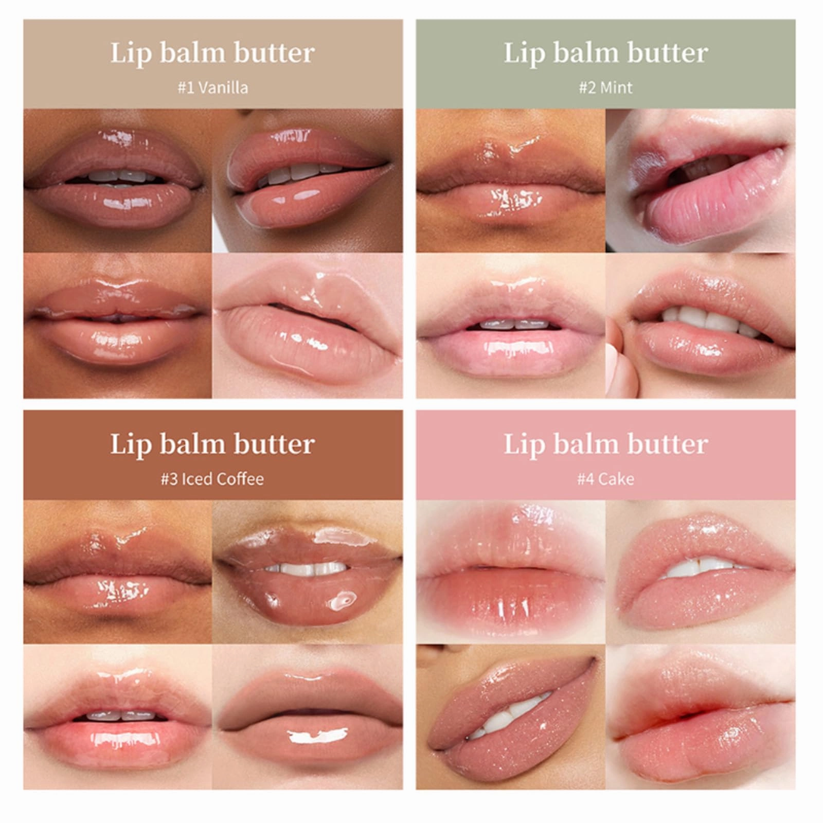 Summer Special Lip Balm, Summer Special Lip Butter Balm 4 Color Lip Butter Balm for Hydration & Shine summer lip balm mini for Shine Hydration Sheer Tinted Soothing Lip Care (Mixed 4PCS)