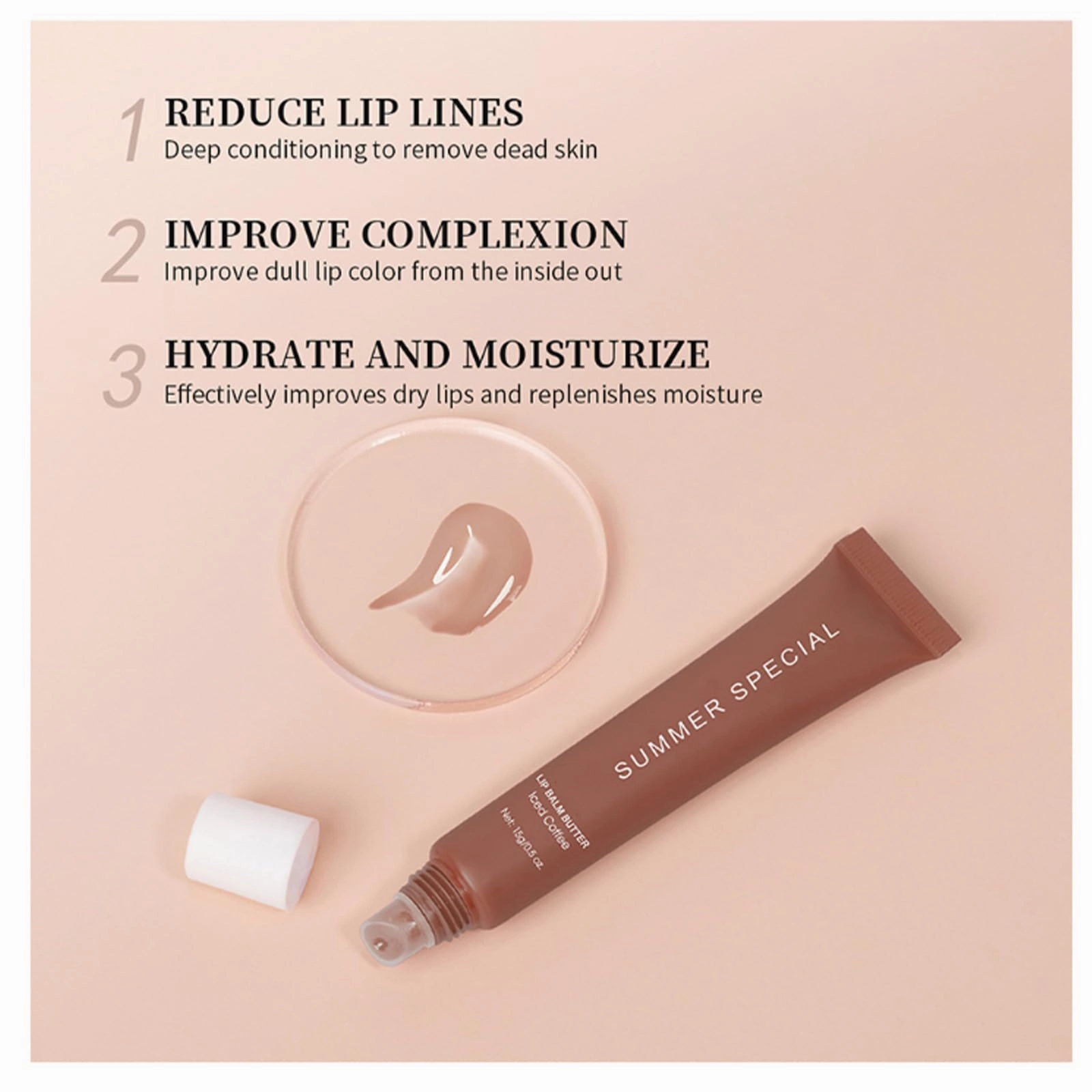Summer Special Lip Balm, Summer Special Lip Butter Balm 4 Color Lip Butter Balm for Hydration & Shine summer lip balm mini for Shine Hydration Sheer Tinted Soothing Lip Care (Mixed 4PCS)