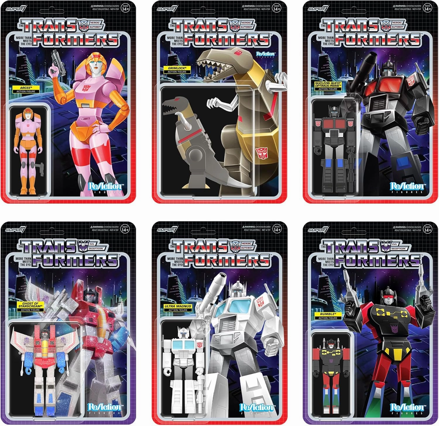 Super7 Transformers Rumble (Red) - 3.75" Transformers Action Figure Classic Cartoon Collectibles and Retro Toys